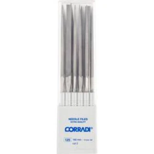 Sada jehlových pilníků CORRADI 160 mm švýcarské drážky 2 v plastovém boxu PFERD NFB 125 160 H 2 12325164 160