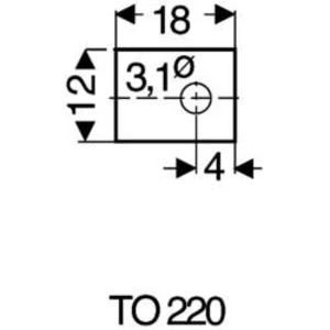 Slídová podložka Fischer Elektronik GS 220 P, (d x š) 18 mm x 12 mm, vhodné pro TO-220 , 1 ks