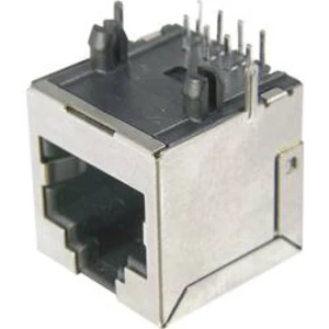 Modulární konektor RJ45 ASSMANN WSW AMJ-188-00101-CAT6, zásuvka vestavná, stříbrná