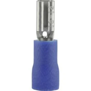 Faston zásuvka Vogt Verbindungstechnik 389905 2.8 mm x 0.5 mm, 180 °, částečná izolace, modrá, 1 ks