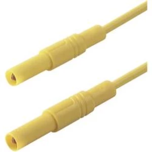 SKS Hirschmann MLS SIL GG 200/1 bezpečnostní měřicí kabely [lamelová zástrčka 4 mm - lamelová zástrčka 4 mm] žlutá, 2.00 m
