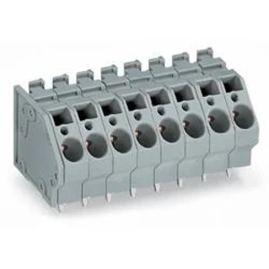 Pružinová svorkovnice WAGO 745-304/005-000, 6.00 mm², Pólů 4, šedá, 40 ks