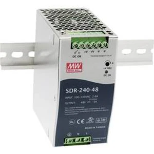 Síťový zdroj na DIN lištu Mean Well SDR-240-48, 1 x, 48 V/DC, 5 A, 240 W