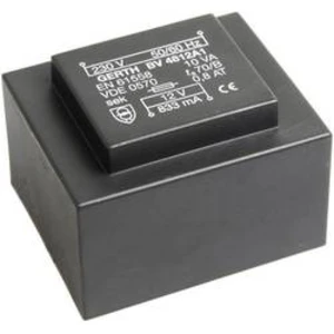 Transformátor do DPS Gerth EI 48/16,8, prim: 230 V, Sek: 2x 15 V, 333 mA, 10 VA