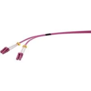 Připojovací optický kabel Renkforce RF-3301856 [1x zástrčka LC - 1x zástrčka LC], 1.00 m, purpurově červená