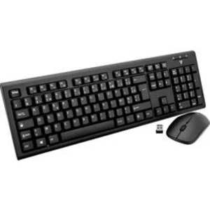 Sada klávesnice a myše V7 Videoseven CKW200FR, černá