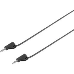 VOLTCRAFT MSB-200 měřicí kabel [lamelová zástrčka 2 mm - lamelová zástrčka 2 mm] černá, 0.60 m