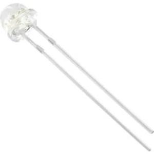 LED s vývody HuiYuan 5434G3C-LSA-B, typ čočky tvar zvonu, 5 mm, 100 °, 20 mA, zelená