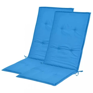Voděodolné podušky na zahradní židle 2 ks Dekorhome Modrá,Voděodolné podušky na zahradní židle 2 ks Dekorhome Modrá