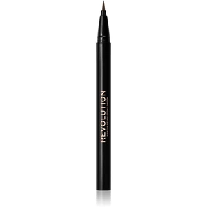Makeup Revolution Hair Stroke Brow Pen fix na obočí odstín Dark Brown 0,5 ml