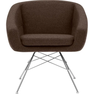 Tmavohnedé kreslo Softline Aiko Felt Melange Mocha