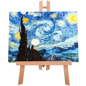 Transon Mini Tripod Table Top Easel 50/40cm Wooden Small Floor Table Easel Oil Painting Desktop Stand Art for Painting D