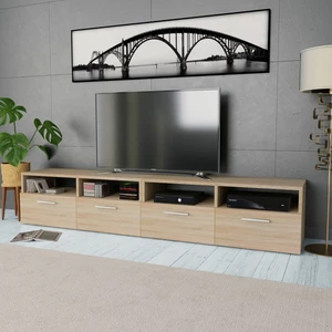 TV Cabinets 2 pcs Chipboard 37.4"x13.8"x14.2" Oak