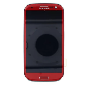 LCD + dotyk + přední kryt pro Samsung Galaxy S3, red