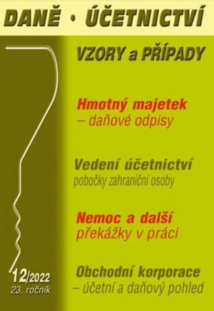 DÚVaP 12/2022 Hmotný majetek- odpisy, Obchodní korporace