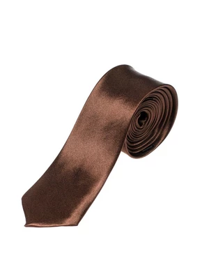 Hnědá pánská elegantní kravata Bolf K001