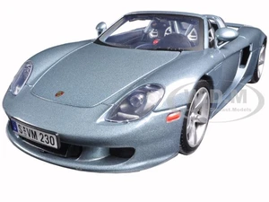 Porsche Carrera GT Silver with Black Interior 1/18 Diecast Model Car by Motormax