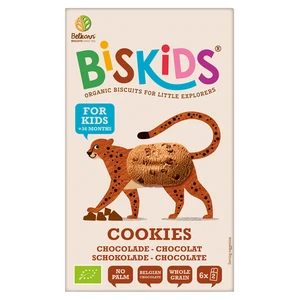 BELKORN BISkids BIO dětské celozrnné sušenky s belgickou čokoládou 120 g