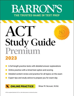 Barron's ACT Study Guide Premium, 2023