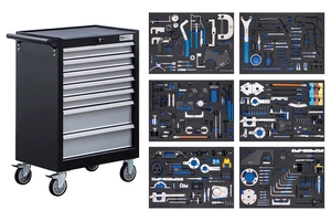 BGS technic Aretace rozvodů na evropská i asijská auta, maxi sada v dílenském vozíku - BGS 6076