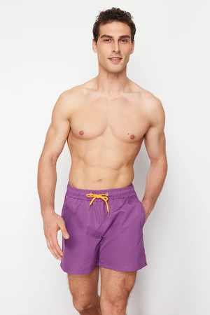 Trendyol Dark Purple Basic Standard Size Swim Shorts