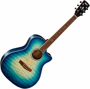 Cort GA-QF-CBB Coral Blue Burst Guitarra electroacustica