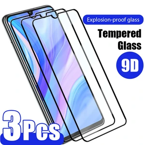 3Pcs Protective Glass For Huawei P30 P40 Lite E Glass Nova 5TY5 2018 Y6 Y7 Y8 Y9 Y6p Y7P Y8P Y8S Y9S Protector Glass Film