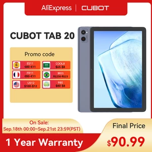 Cubot TAB 20 Tablet Android 13 10.1'' HD Display Octa-core Processor 4GB+64GB 6000 mAh Battery GPS Tablets PC
