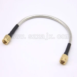 JX 1PCS SMA male to SMA male RG402 Coaxial Cable Connector Semi-rigid RG-402 Coax Pigtail 15-50CM