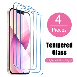 4PCS Tempered Glass for iPhone 14 13 12 11 Pro XR X XS Max Screen Protector on for iPhone 14 Pro Max Mini 7 8 6 6S 14 Plus