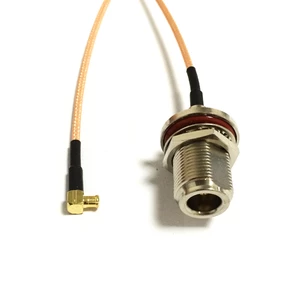 New Modem Coaxial Cable N Female Jack Bulkhead To MCX Male Plug Right Angle Connector RG316 Pigtial Adapter 15CM 6"