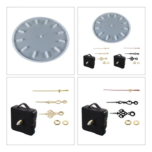 Large Clock Resin Mold Round Clock Silicone Mold Wall Hanging Mold with Pointer for Epoxy DIY Crafts Jewelry Making