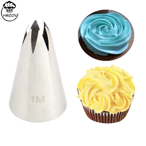 1pcs #1M Pastry Nozzles Cake Decorating Tools Flower Icing Piping Nozzle Cream Cupcake Tips Wedding Baking Accessories
