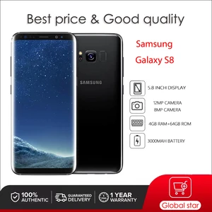 Original Samsung Galaxy S8 G950U G950F Unlocked 4GB+64GB 5.8" Octa-core 12MP Camera NFC Iris scanner Fingerprint Smartphone