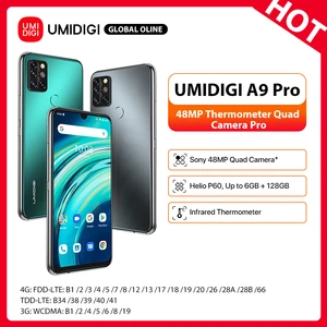 UMIDIGI A9 Pro 2021 Android 11 RAM 8GB 128GB Samrtphone 48MP AI Matrix Quad Camera Helio P60 Octa Core 6.3"FHD+ Display 4150mAh