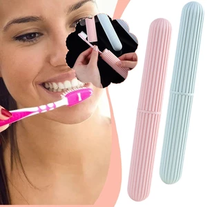 Multi-Function Toothbrush Case with Cover Portable Brush Boxes Protect Outdoor Bathroom Travel Tube Cover Home Dust-Proof T D7H8