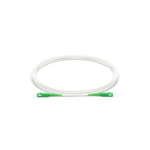 White Fiber Optic Patch Cord SC APC Cable LSZH Jacket G.657 Jumper Simplex SM specially designed for FTTH application