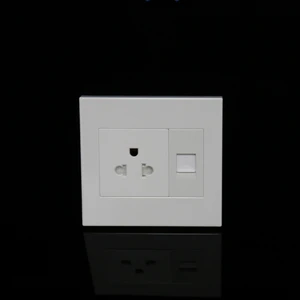 America Standard Southeast Asia Household 1gang wall socket with CAT6 network interface USA 3holes Plug 250v 16A