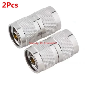 2Pcs L16 N Type Male Plug To N Male Plug Straight Connector N Male To N Male Double RF Adapter Coax Fast Delivery High Quality