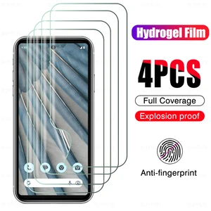 4PCS Hydrogel Films for Google Pixel 7a Pixel7 Pro Pixel6a Pixel6Pro Pixel6 Pixel5a 5G Pixel5 Screen Protector Full Cover