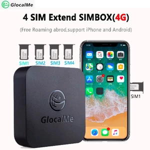 GlocalMe Multi 4 SIM Dual Standby No Roaming 4G SIMBOX for iOS Android ,No Need Carry ,work with WiFi / Data to Make Call SMS