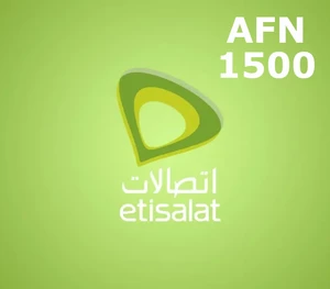 Etisalat 1500 AFN Mobile Top-up AF