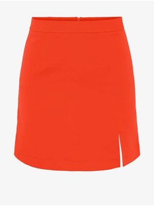 Orange Ladies Mini Skirt with Slit Pieces Thelma - Women