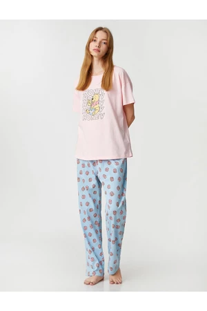 Koton Winnie The Pooh Pajamas Set Cotton Licensed Printed