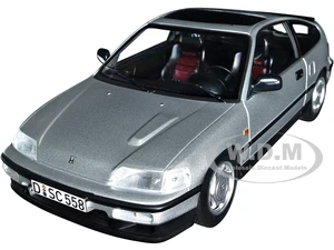 1990 Honda CRX Silver Metallic with Sunroof 1/18 Diecast Model Car by Norev