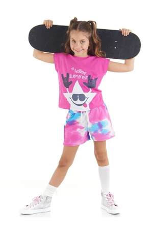 mshb&g Starry Tie-dye Girl's T-shirt Shorts Set