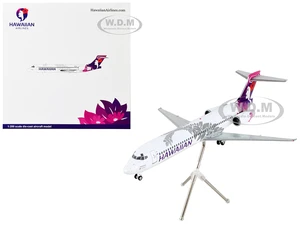 Boeing 717-200 Commercial Aircraft "Hawaiian Airlines" White with Purple Tail "Gemini 200" Series 1/200 Diecast Model Airplane by GeminiJets