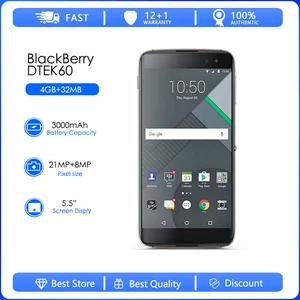 Blackberry DTEK60 Refurbished Original Fingerprint NFC 21MP Camera 5.5 inch Screen 4GB RAM 32GB ROM Quad core Android Cellphone