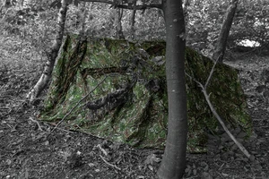 Maskovací síť Recce Net 2,8×2,8 m Ghosthood® IRR – Concamo Green (Barva: Concamo Green)