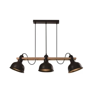 Czarna lampa wisząca z metalowym kloszem 18x78 cm Reno – Candellux Lighting